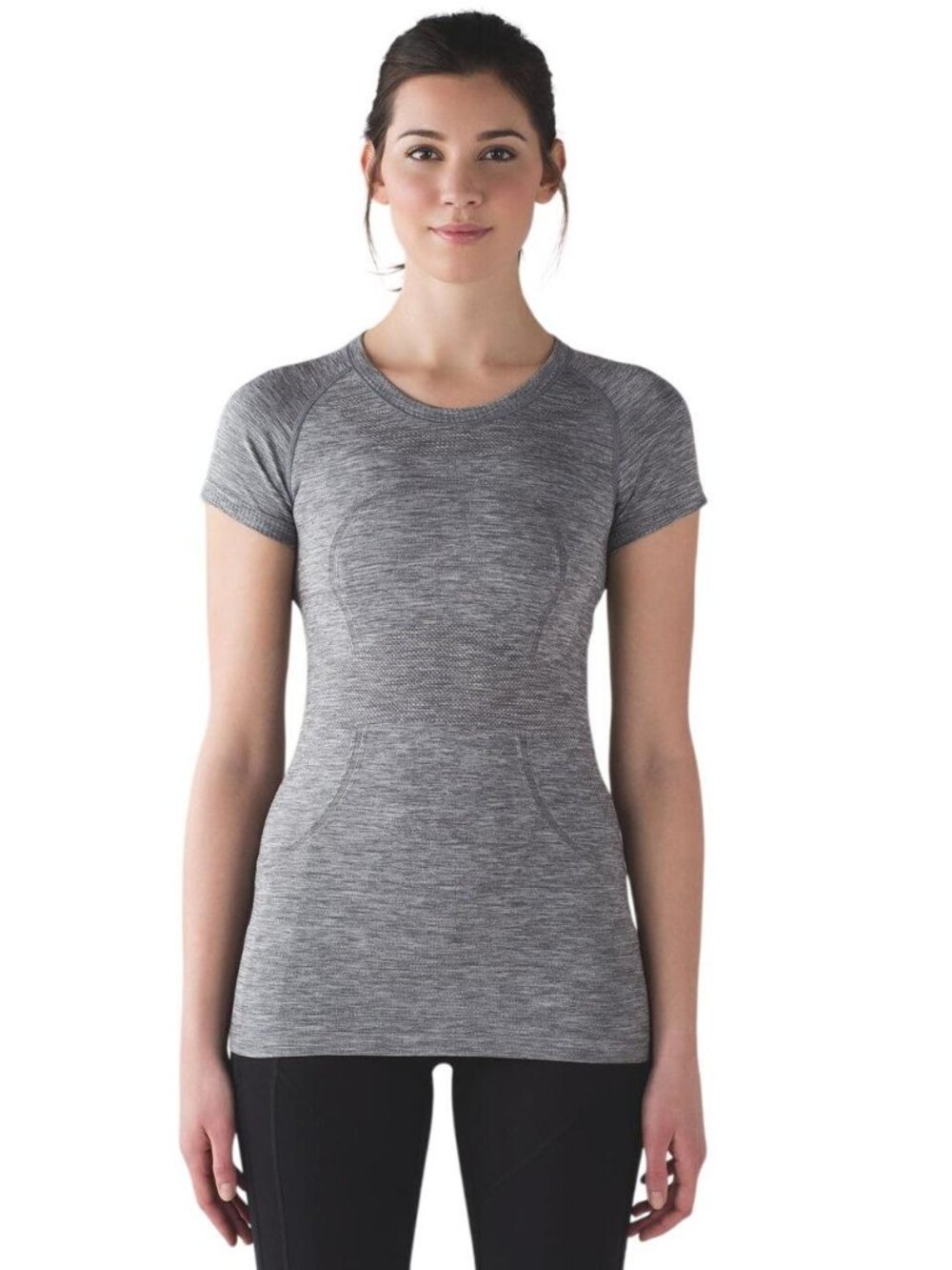 Lululemon Grey Space Dye Swiftly Tech Short Sleeve Top